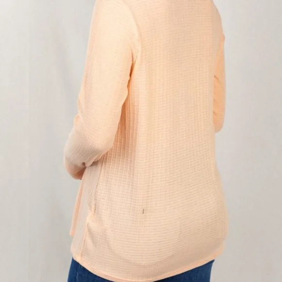 White Birch Women’s Waffle Knit Top with Crisscross Neckline | NWOT | Sz XL - Picture 2 of 9